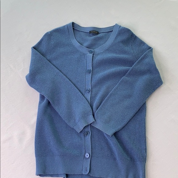 Talbots Sweaters - Talbots Lightweight Blue 3/4 Sleeve Cardigan Sz M